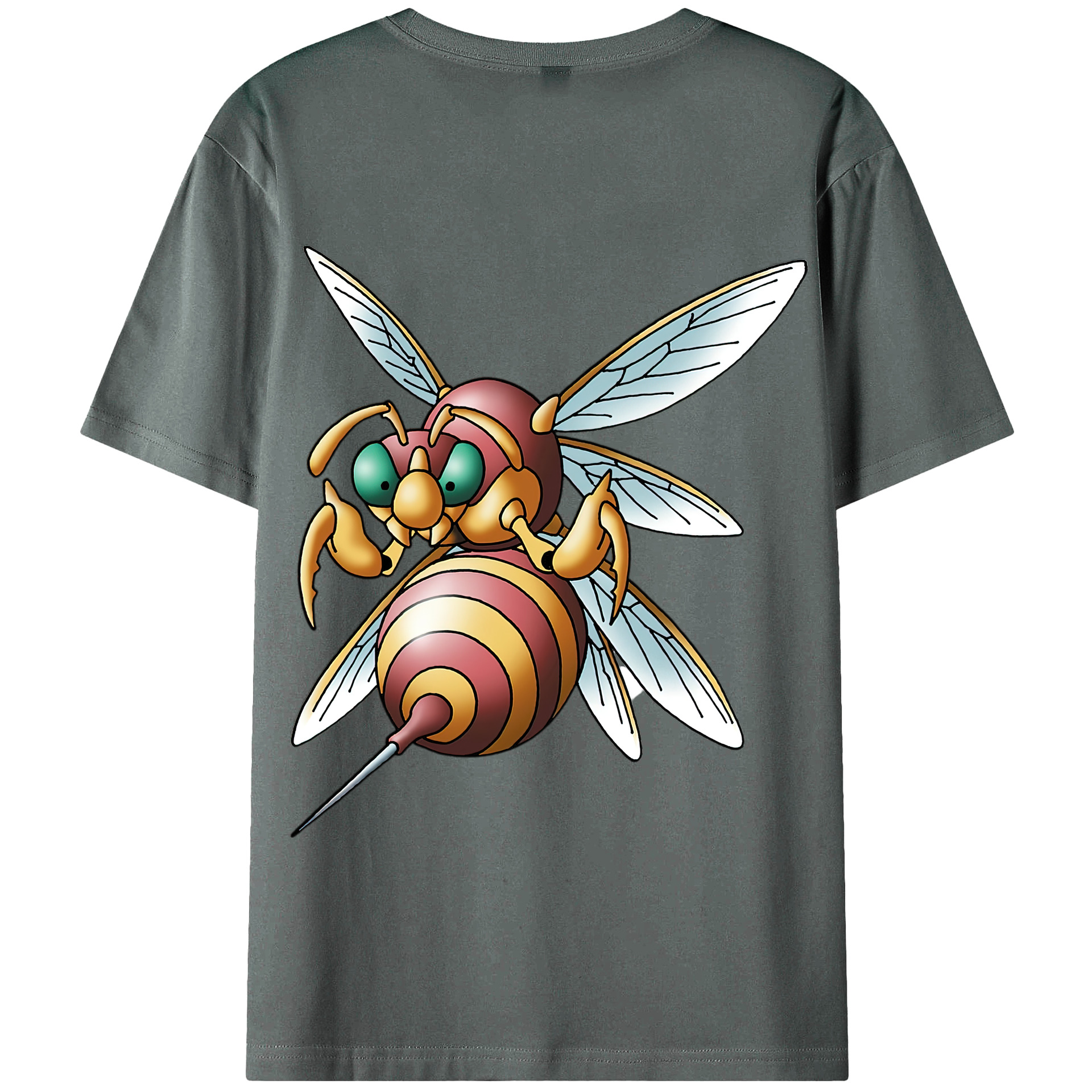 （画像用） ドラゴンクエスト Doragon Kuesuto Dragon Quest 綿100％半袖Tシャツ（背面プリント）